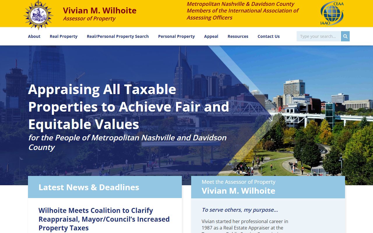 Davidson County property records assessor portal in Nashville