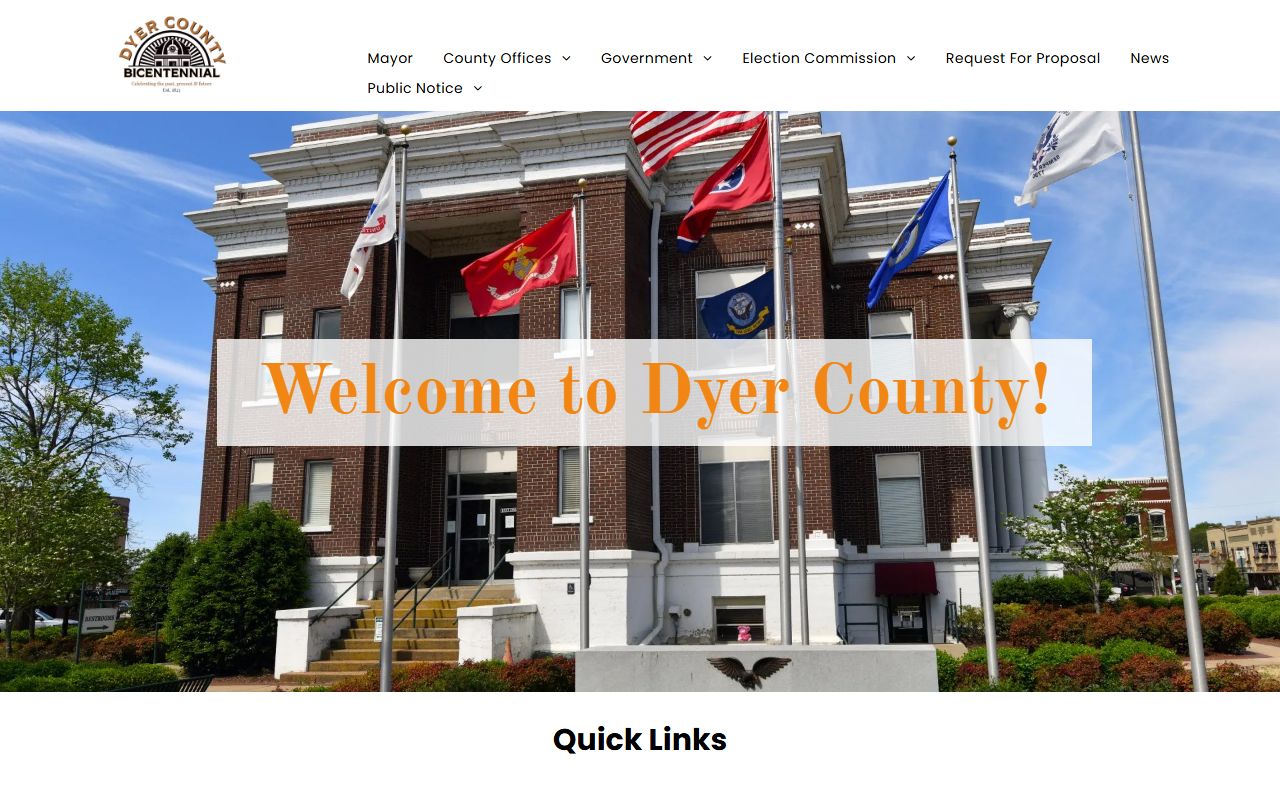Dyer County property records at the county government office in Dyer County
