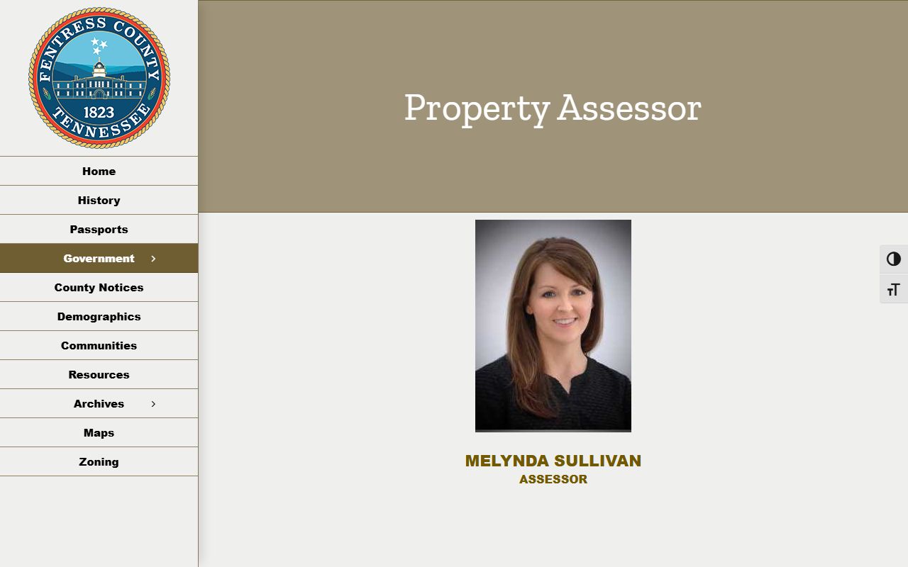 Fentress County property records assessor office in Jamestown