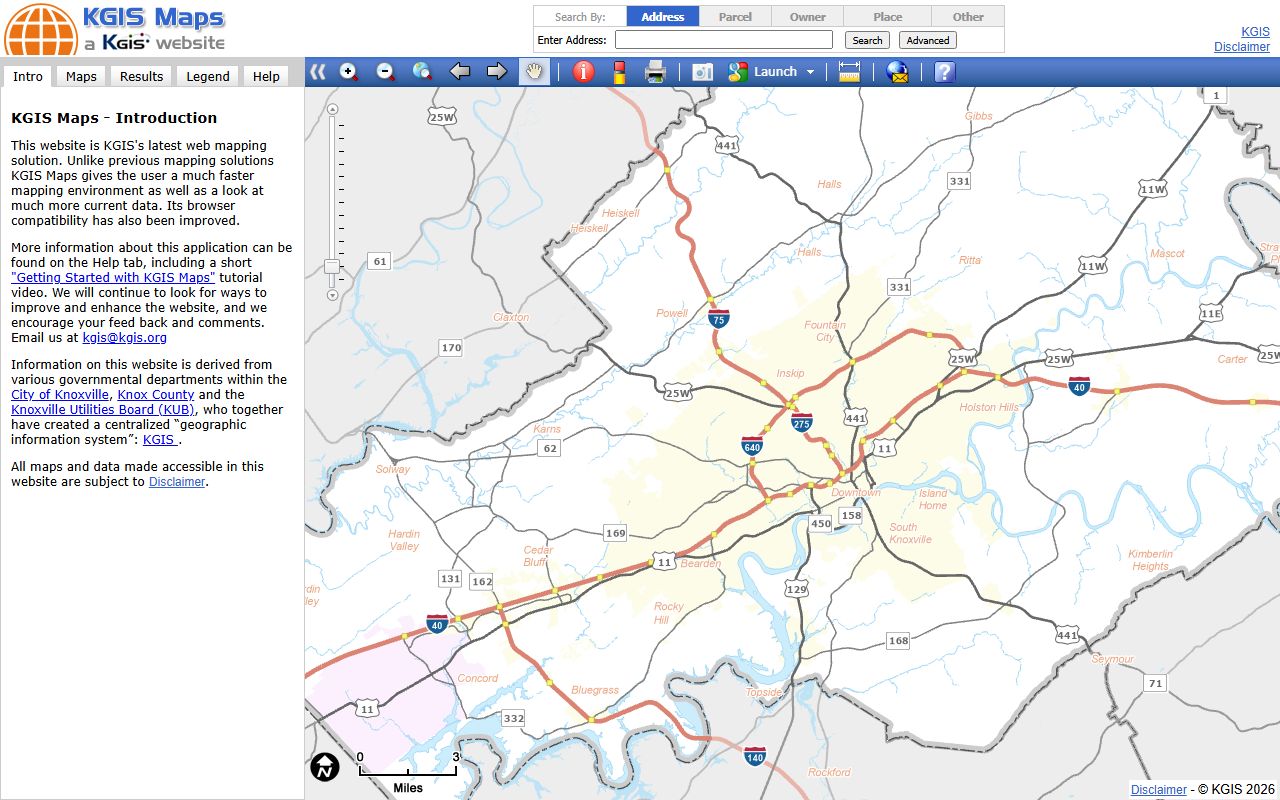 Knox County property records GIS mapping portal