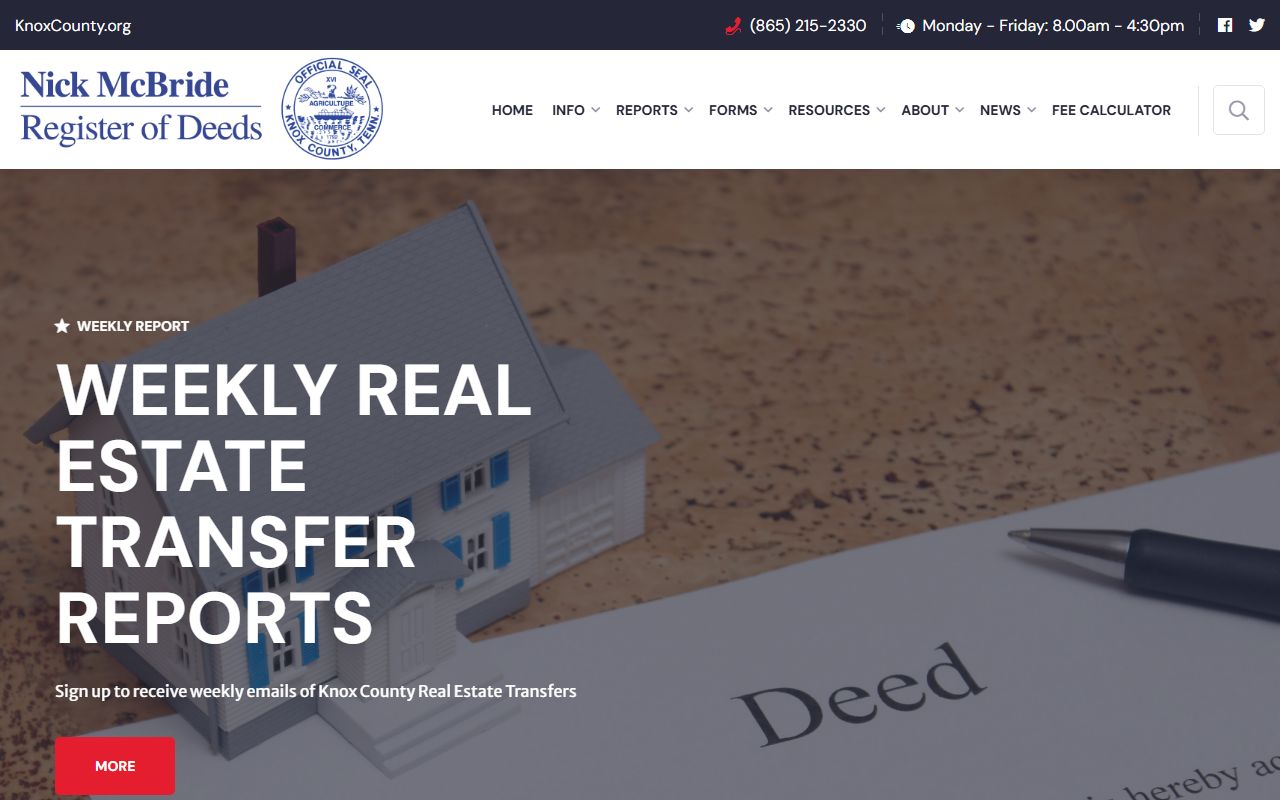 Knox County property records register of deeds portal