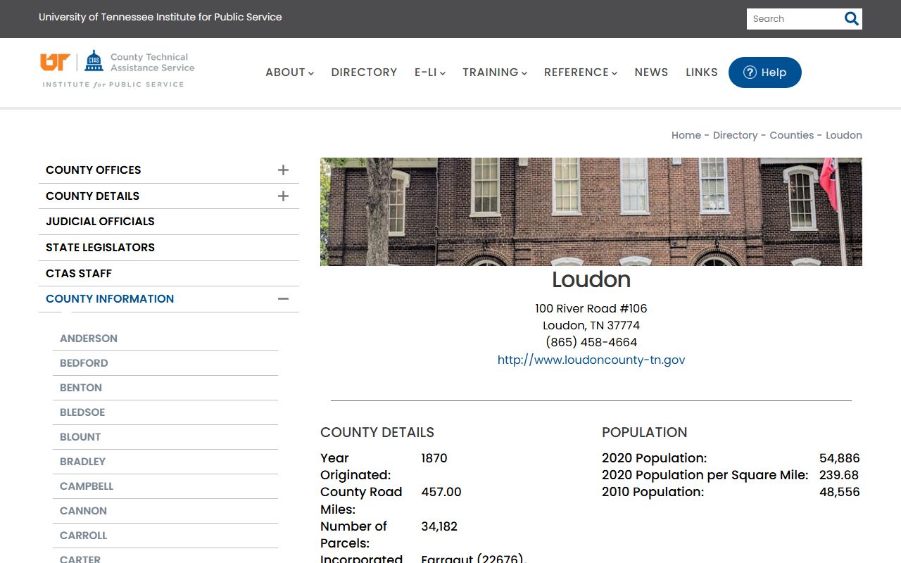 Loudon County Property Records county information from CTAS