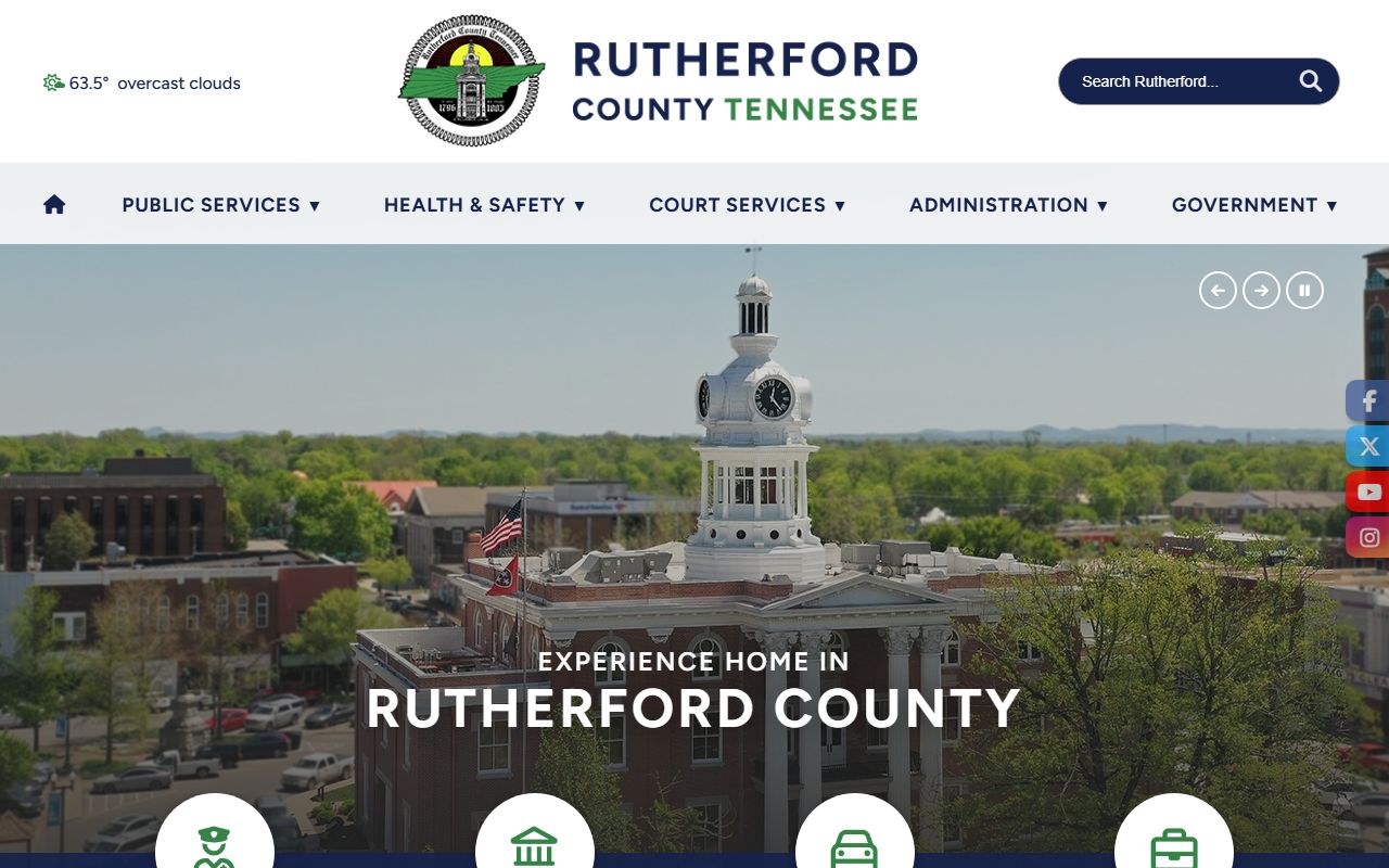 Rutherford County property records county government support in Murfreesboro