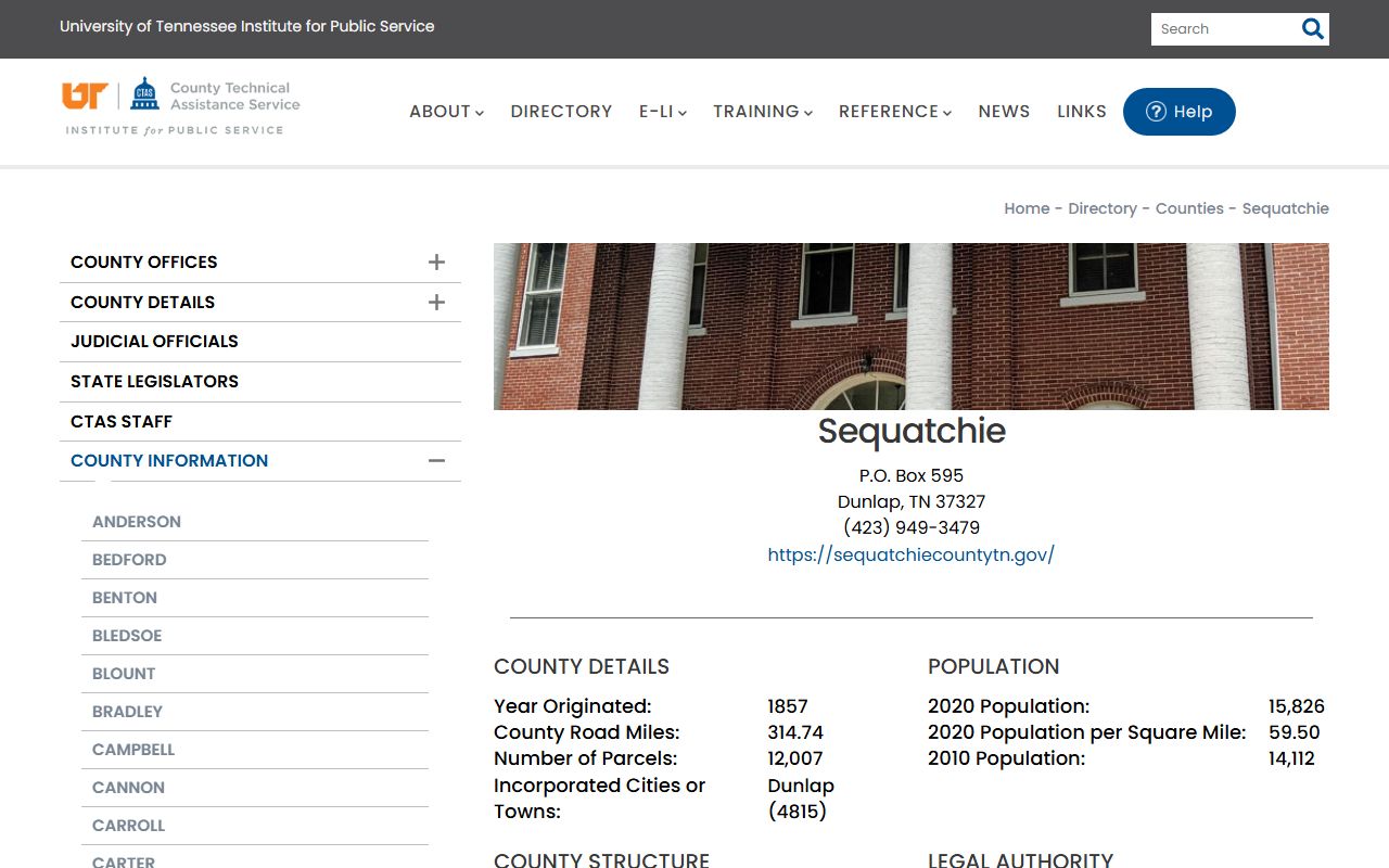 Sequatchie County property records assessor support in Dunlap