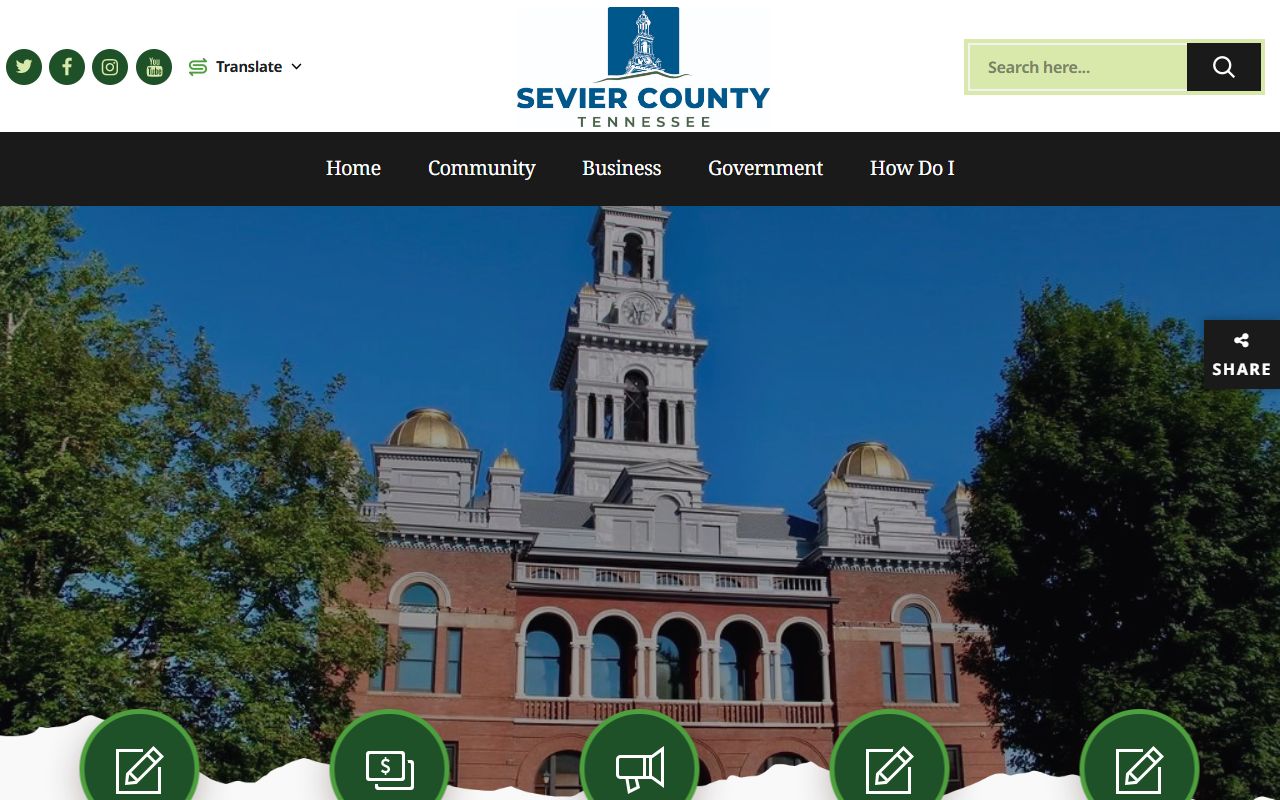 Sevier County property records county government support in Sevierville
