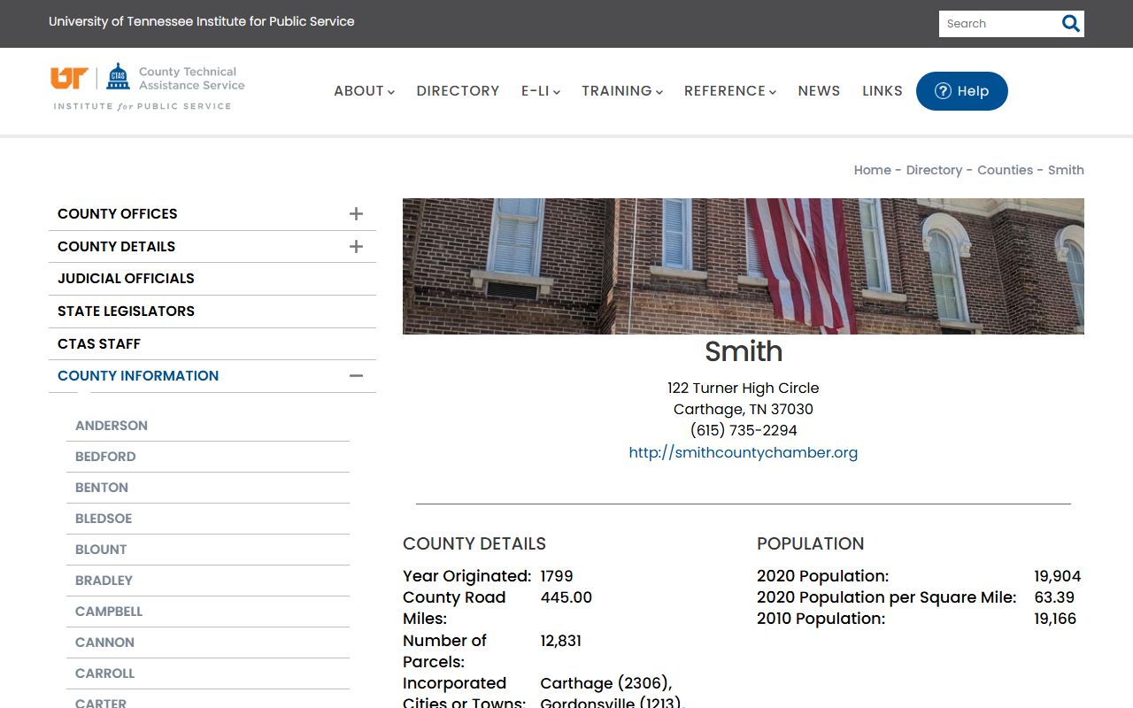 Smith County property records county information from CTAS