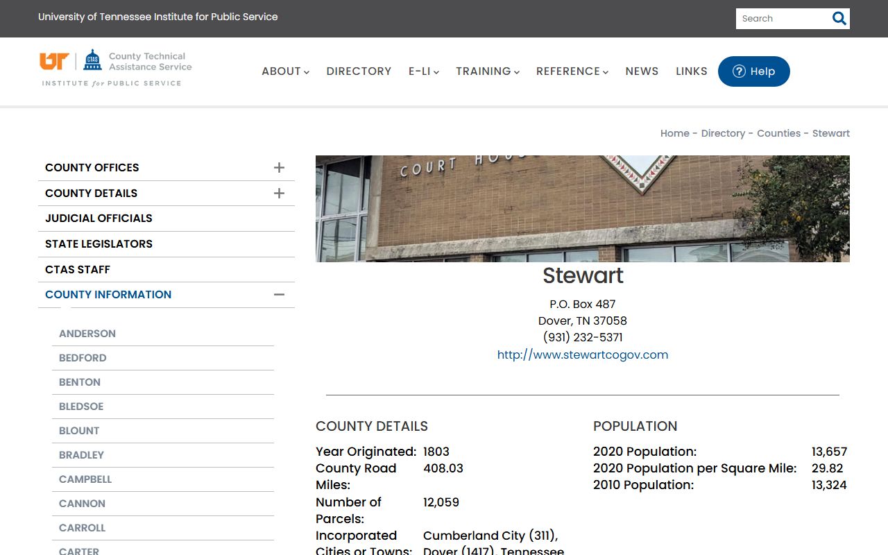 Stewart County property records overview for Dover offices