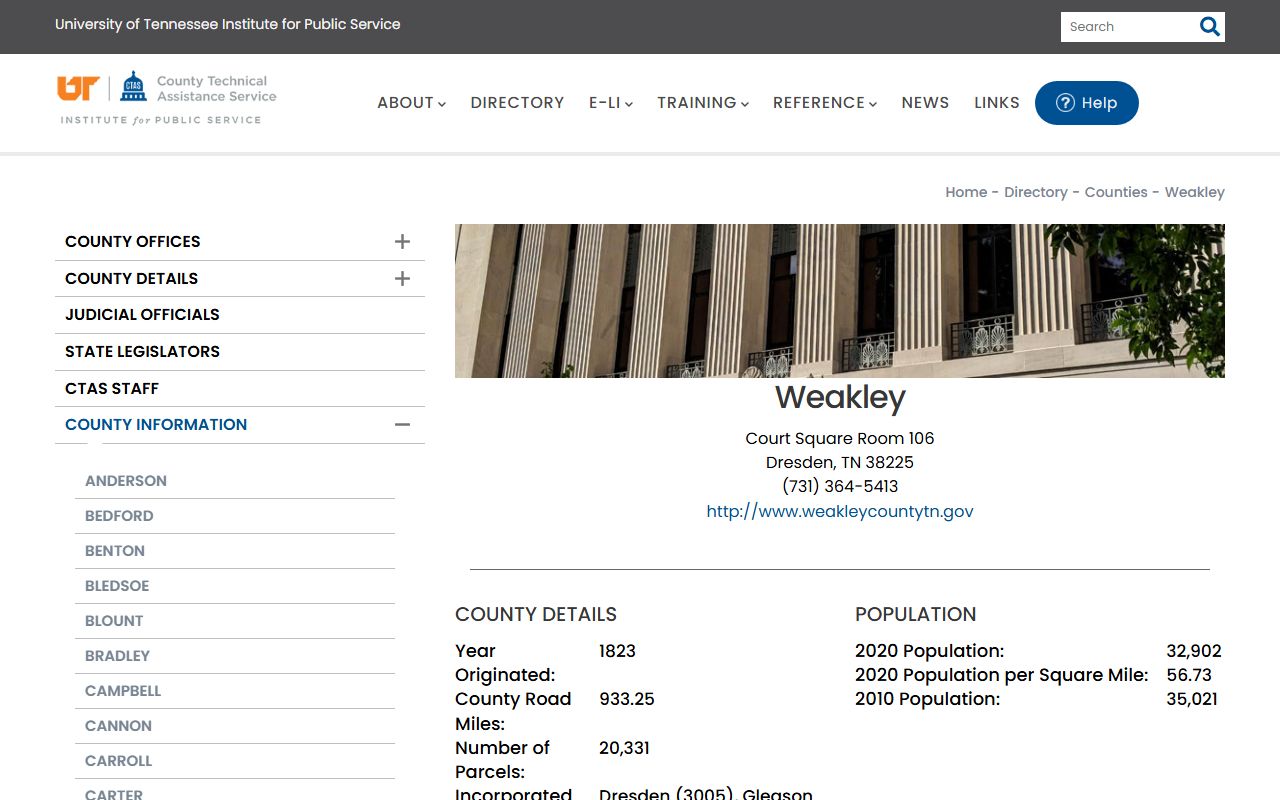 Weakley County property records guidance for Dresden