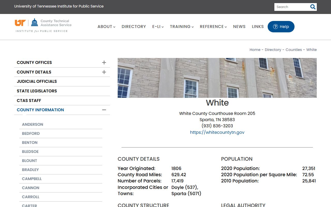White County property records guidance and county support for Sparta